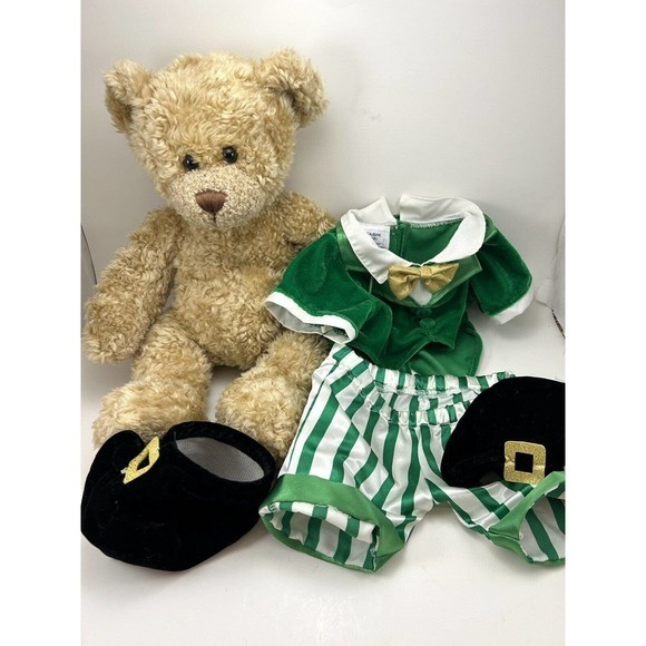 Build A Bear Curly Shaggy Plush St Patrick’s Irish Outfit 16” Stuffed Animal Toy - Picture 2 of 16